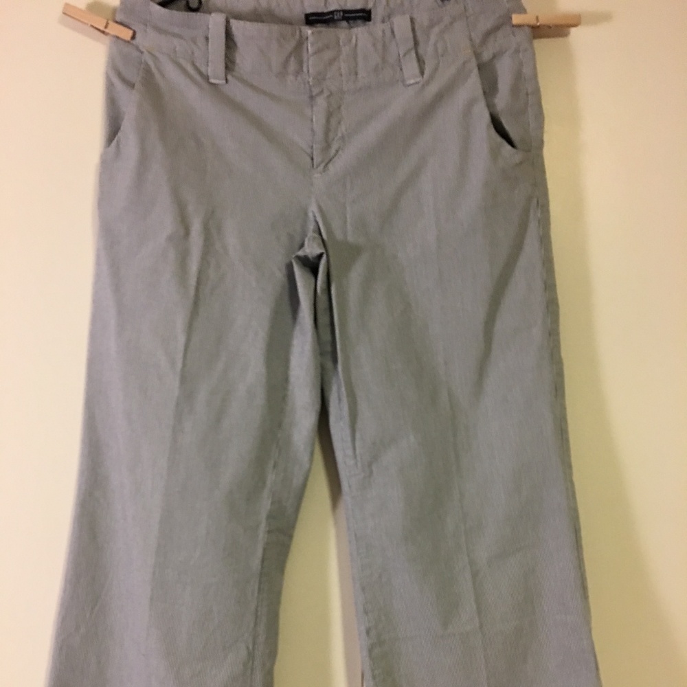 Gap striped wide leg cotton pants